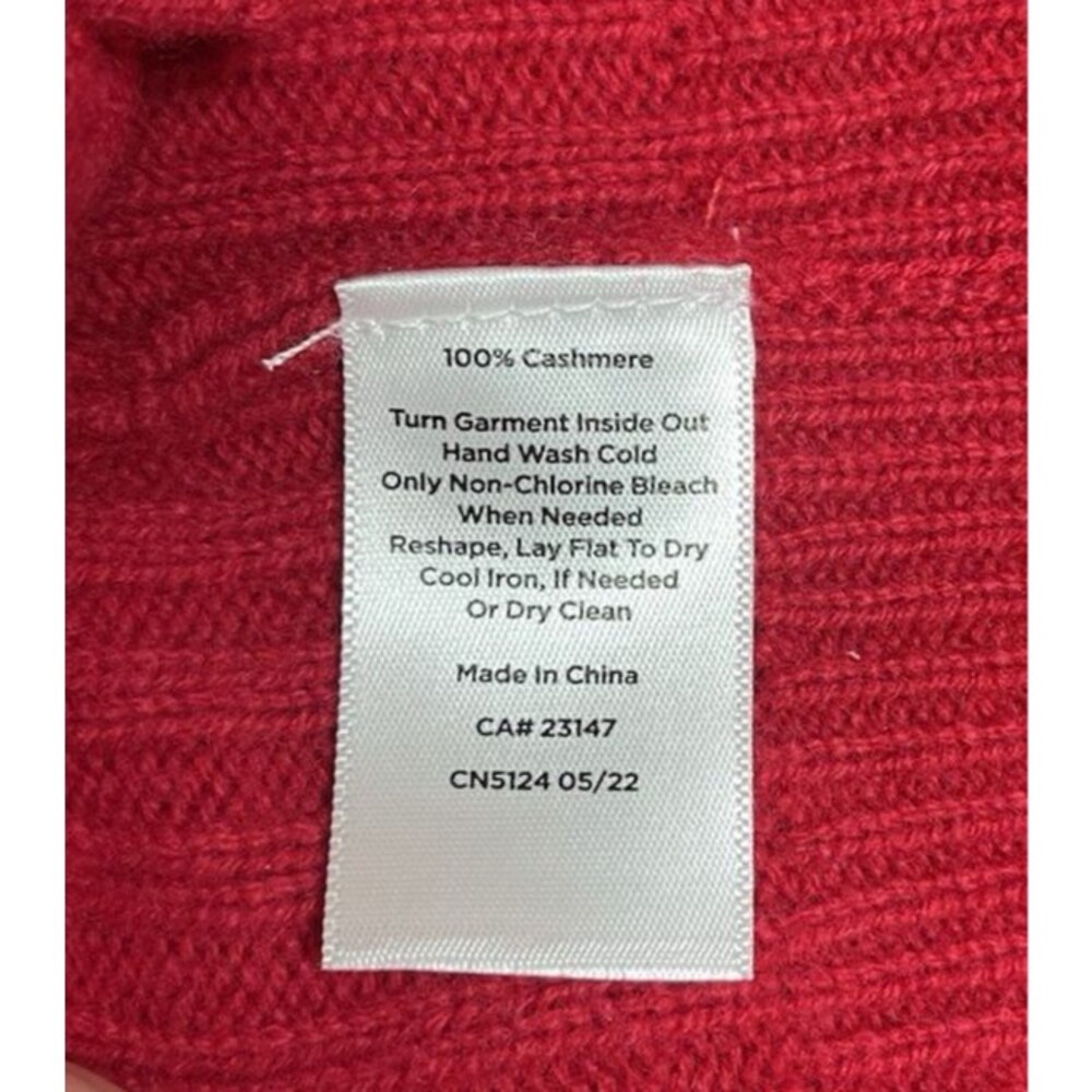 Talbots NEW womens 100% cashmere red cardigan rhinestone cardigan sweater Small - Picture 8 of 8